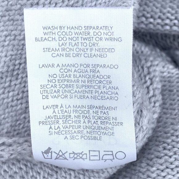 CAbi Grey Cowl Neck Knit Poncho/Sweater/Cape #3003 w/Front Pocket Pouch. Small - Picture 12 of 12